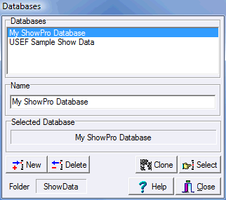 Databases Dialog