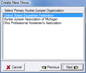 Create Show Select HJ Org Dialog