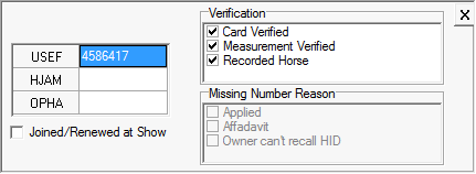 Org Number Box Popup Horse