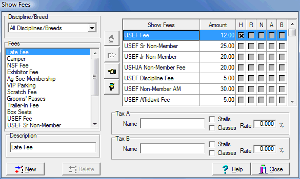 Show Fees Dialog With Fees