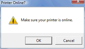 Printer Online Dialog
