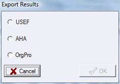 Export Results 1 Dialog