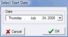 Select Start Date Dialog