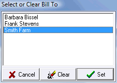 Bill To Entry Dialog